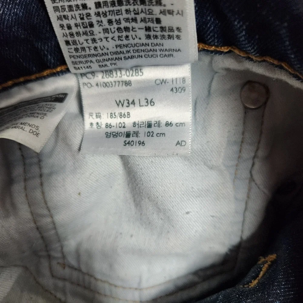 Levis‎ 512 Slim Taper Jeans Mens 34x34 Blue Denim Medium Stone Wash Skater Punk